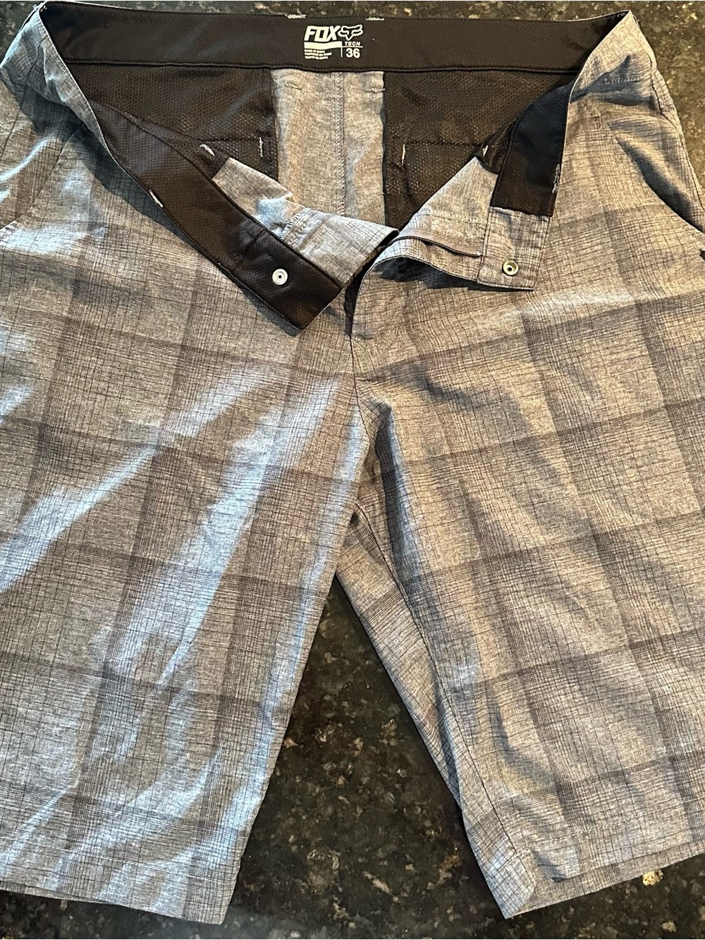 Fox Men's Plaid Hybrid Shorts in Gray